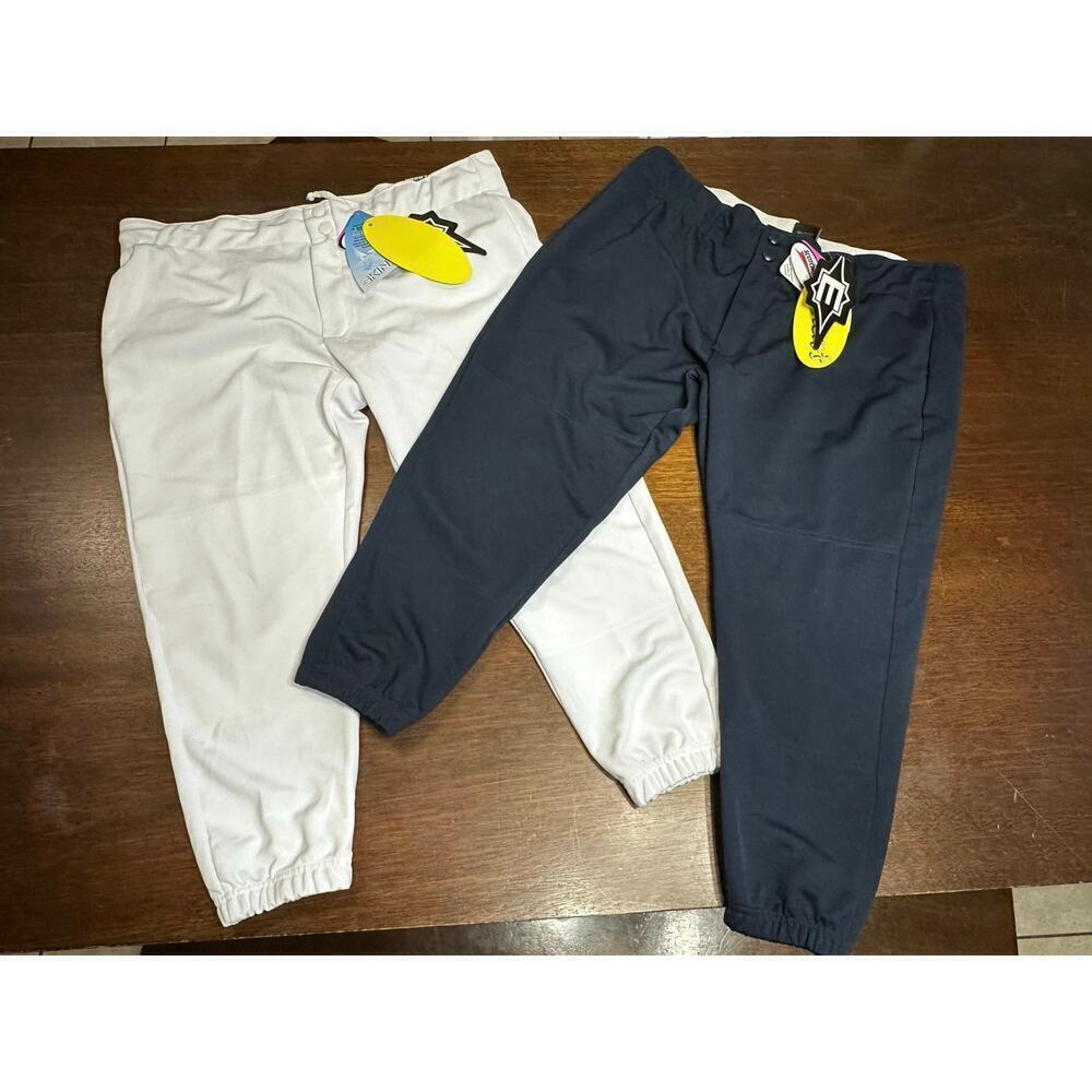 Easton Navy White Athletic Active Softball Pants Women XL League Comfy Bundle